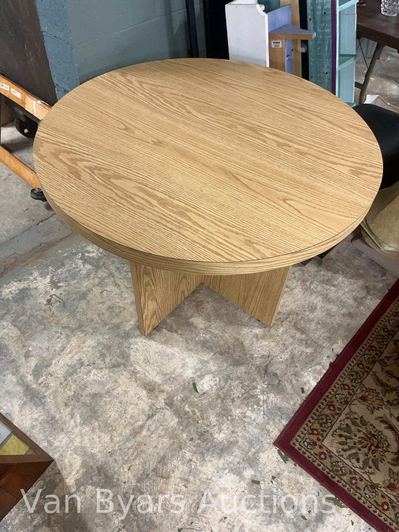 Round Table, INV. 4031: Approx. 29.5 x 41.75 x 41.75 inches.