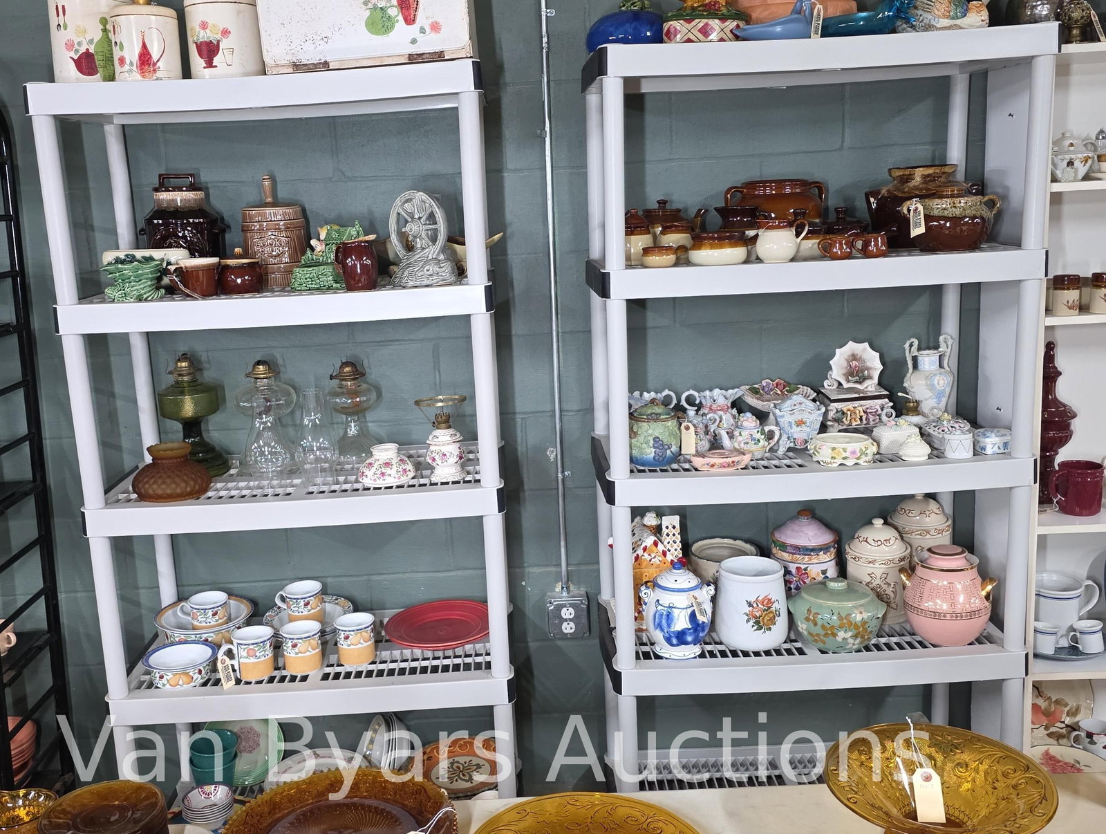 Three White and Black Breakdown Shelving Units, INV. 4007 - 2