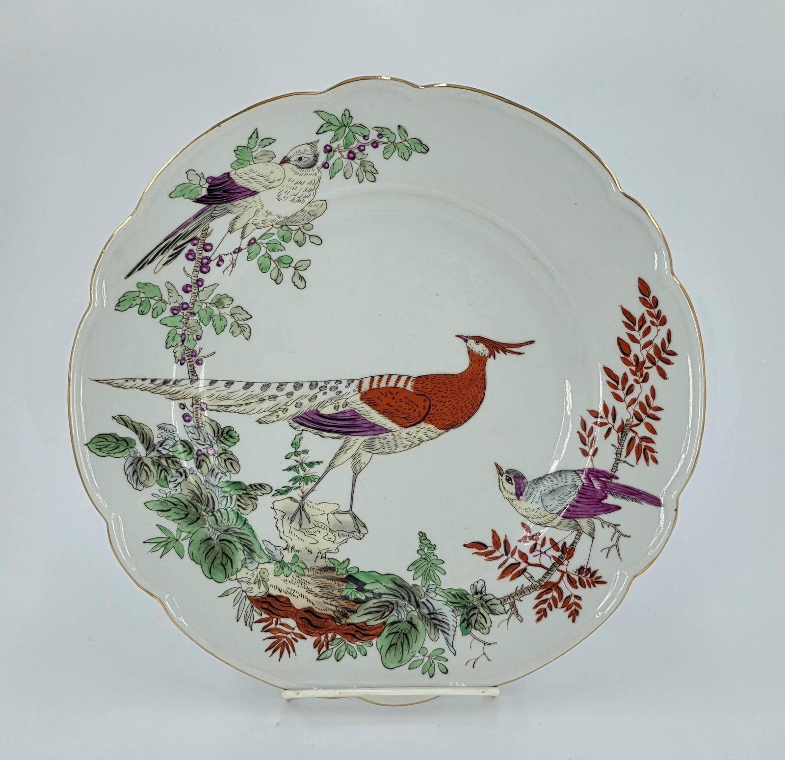 Mottahedeh Chelsea Bird Plate, INV. 1105 (1 of 4)