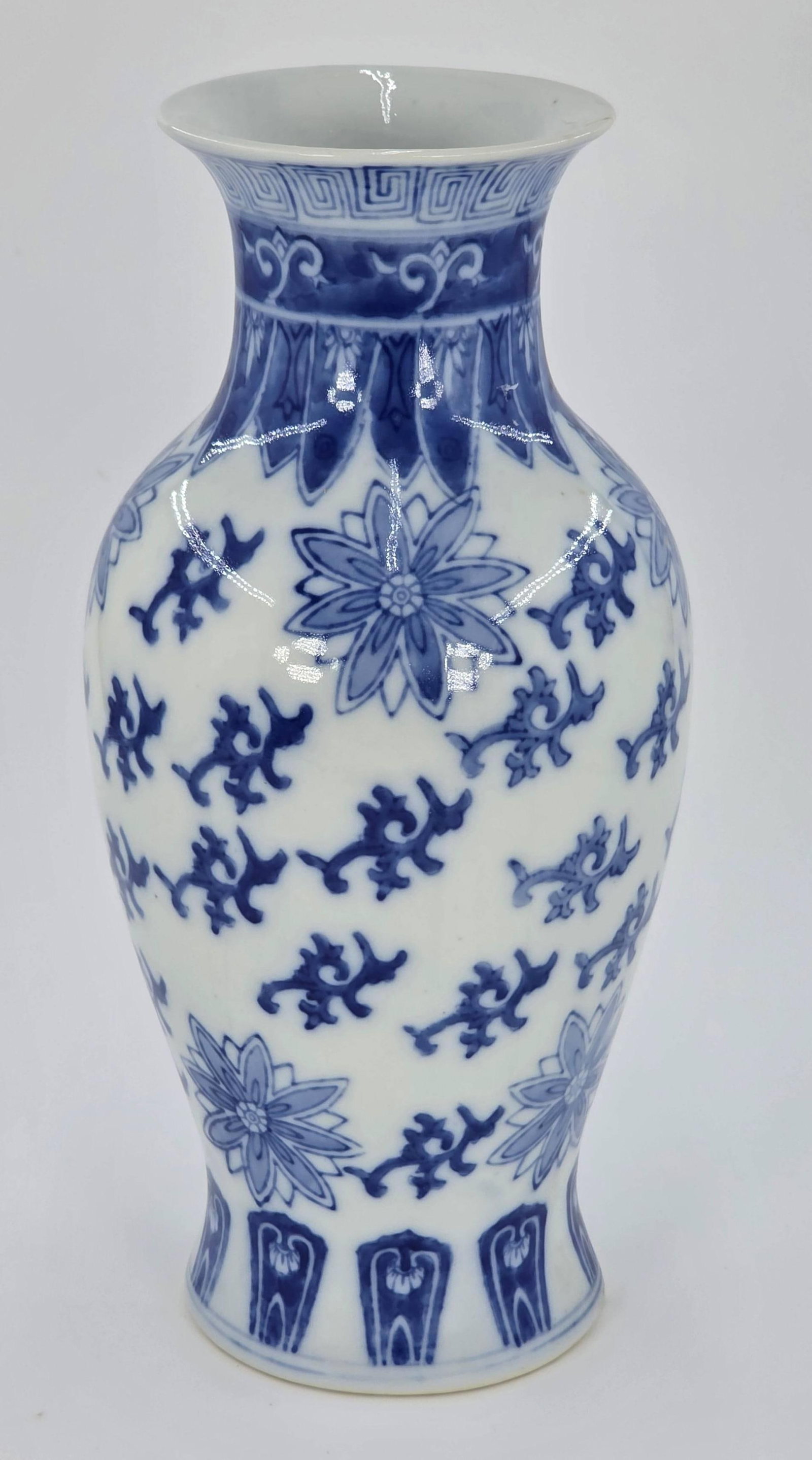 Chinese Blue and White Chinoiserie Vase, INV. 1071 (1 of 5)