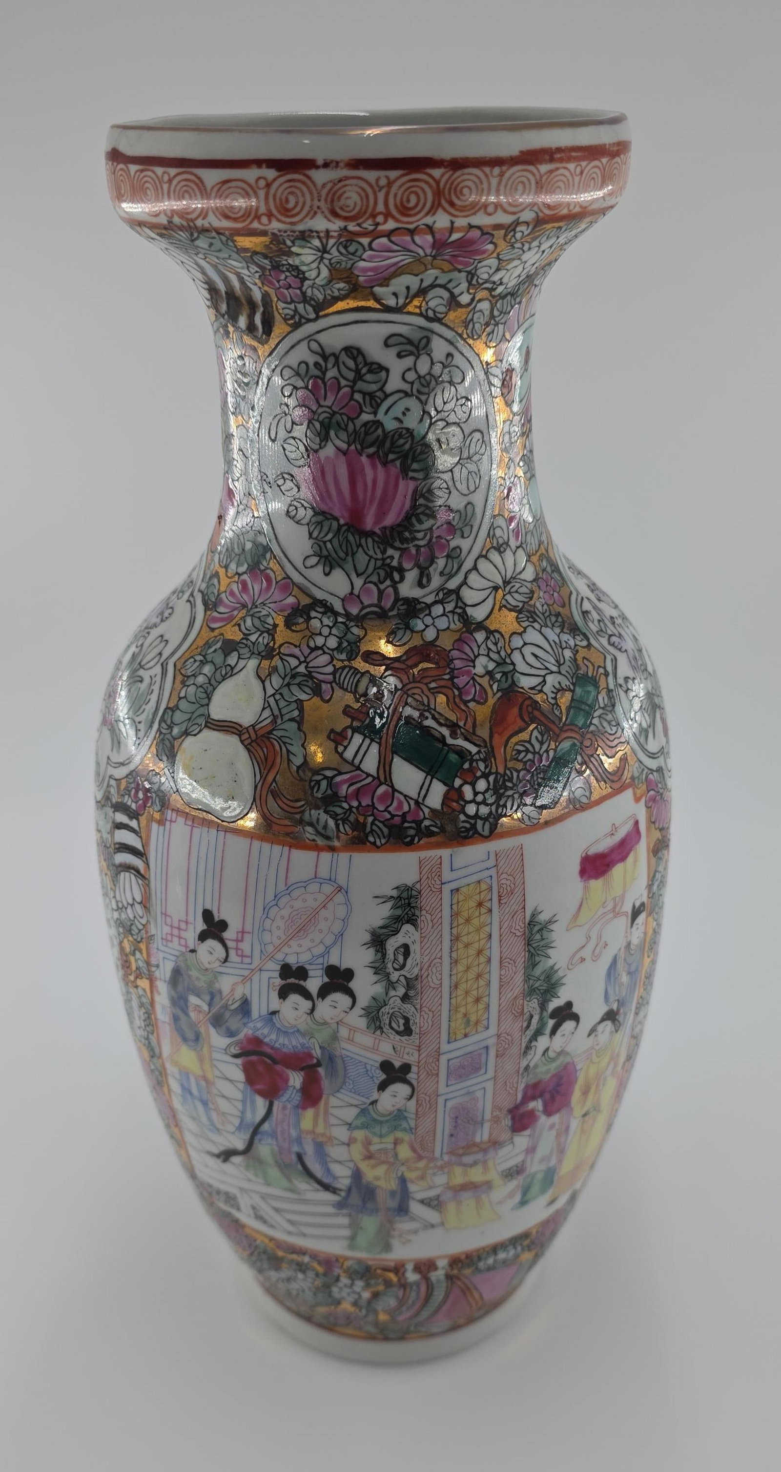 Chinese Famille Rose Porcelain Baluster Form Vase, INV. 1010 (1 of 6)