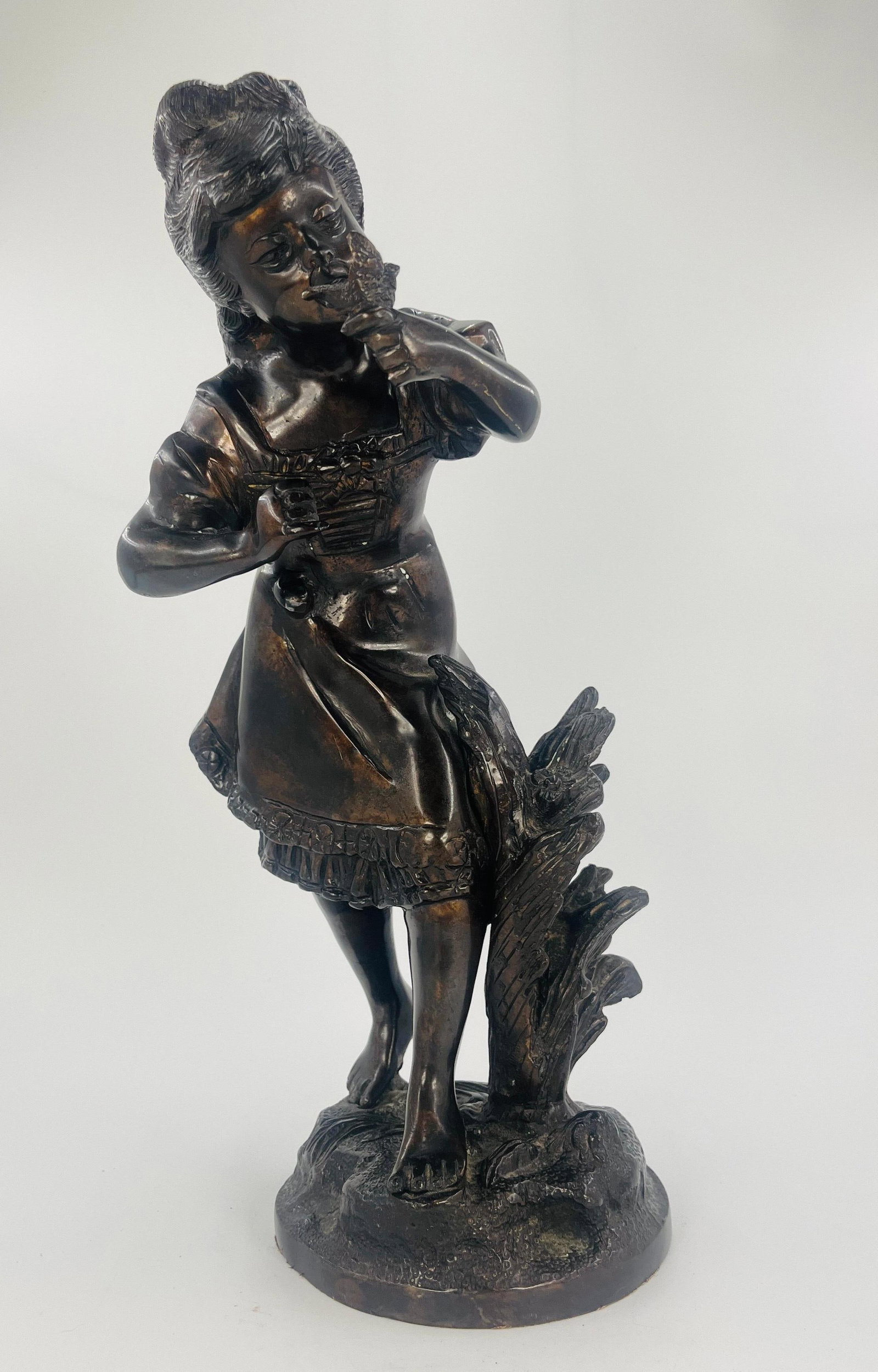 Bronze of Young Girl, INV. 1153: Apparently unmarked. Approx. height 15".