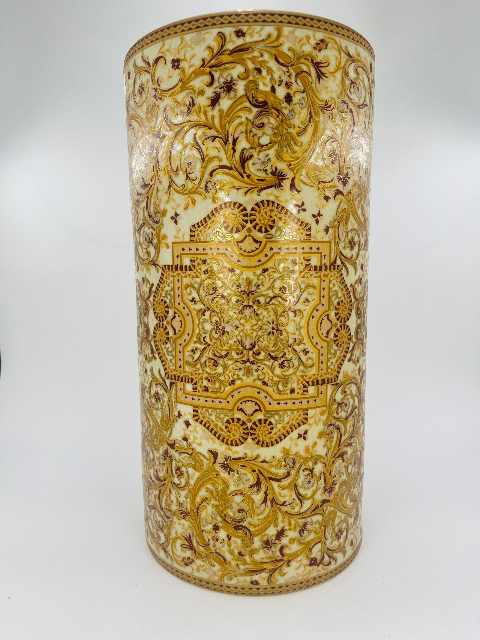 European Style Ornate Umbrella Stand, INV. 1148: With marking. Approx. height 18 1/8".
