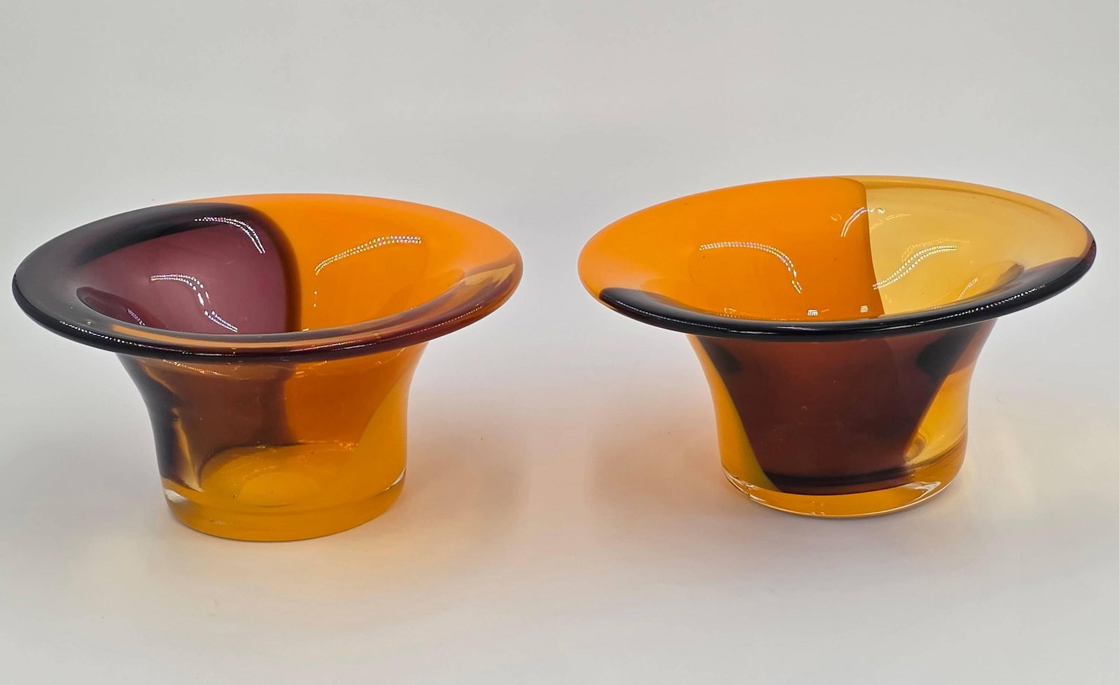 Pair of Vintage Teleflora with Orange, Amber and Amethyst, INV. 1198 (1 of 4)