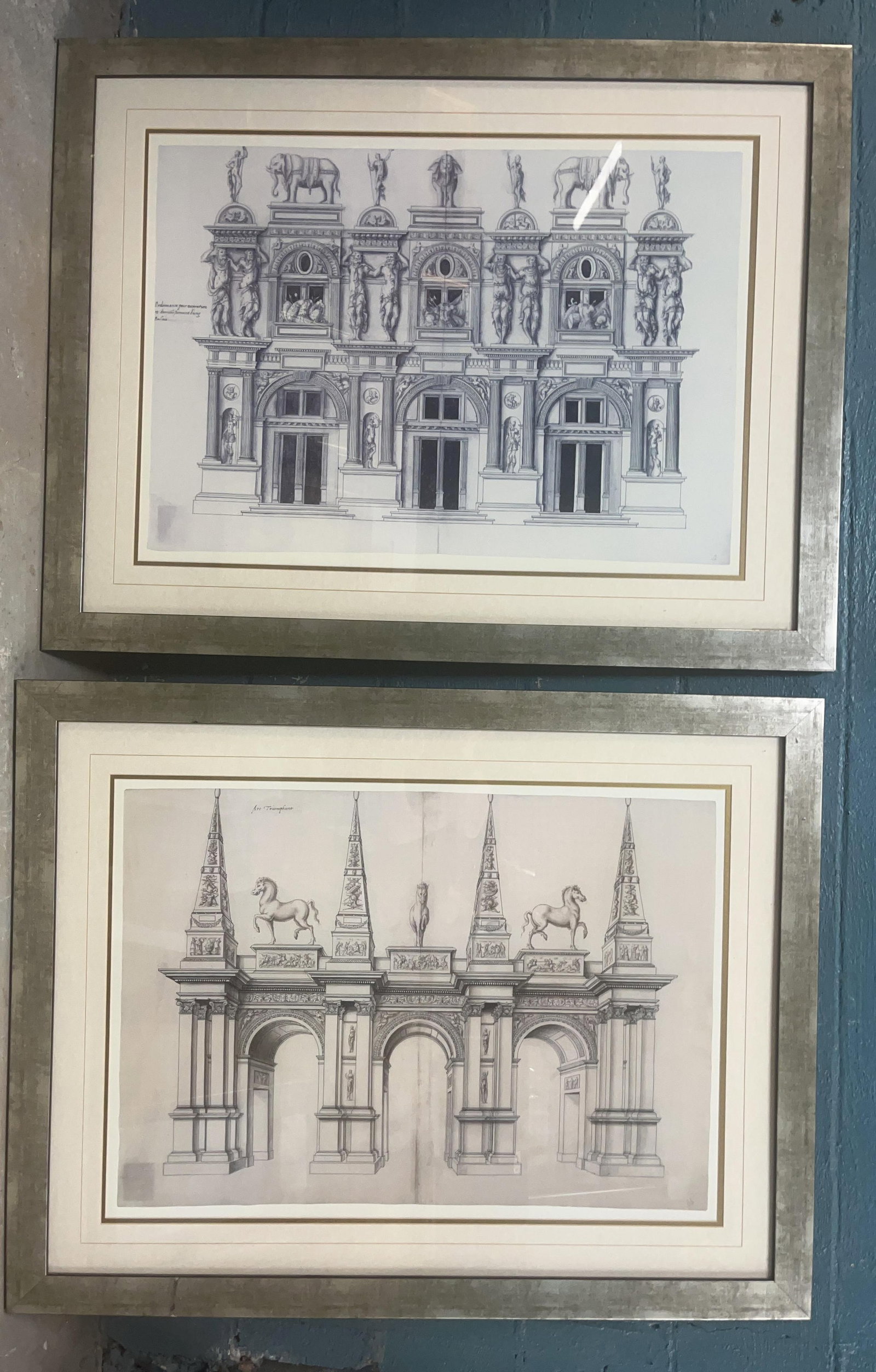 Two Framed Architecture Art, INV. 1291: Both approx. 31 x 40 x 0.75 inches.