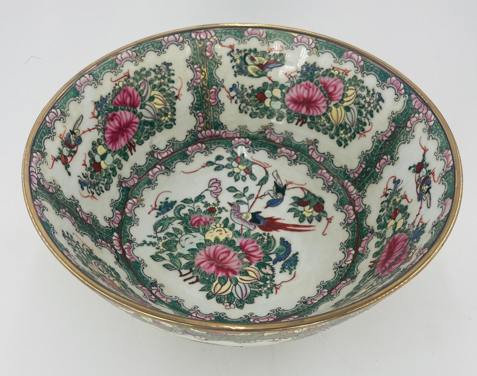 Rose Medallion Bowl Andrea by Sadek, INV. 1249: Approx. dia. 12 1/8". With marking.