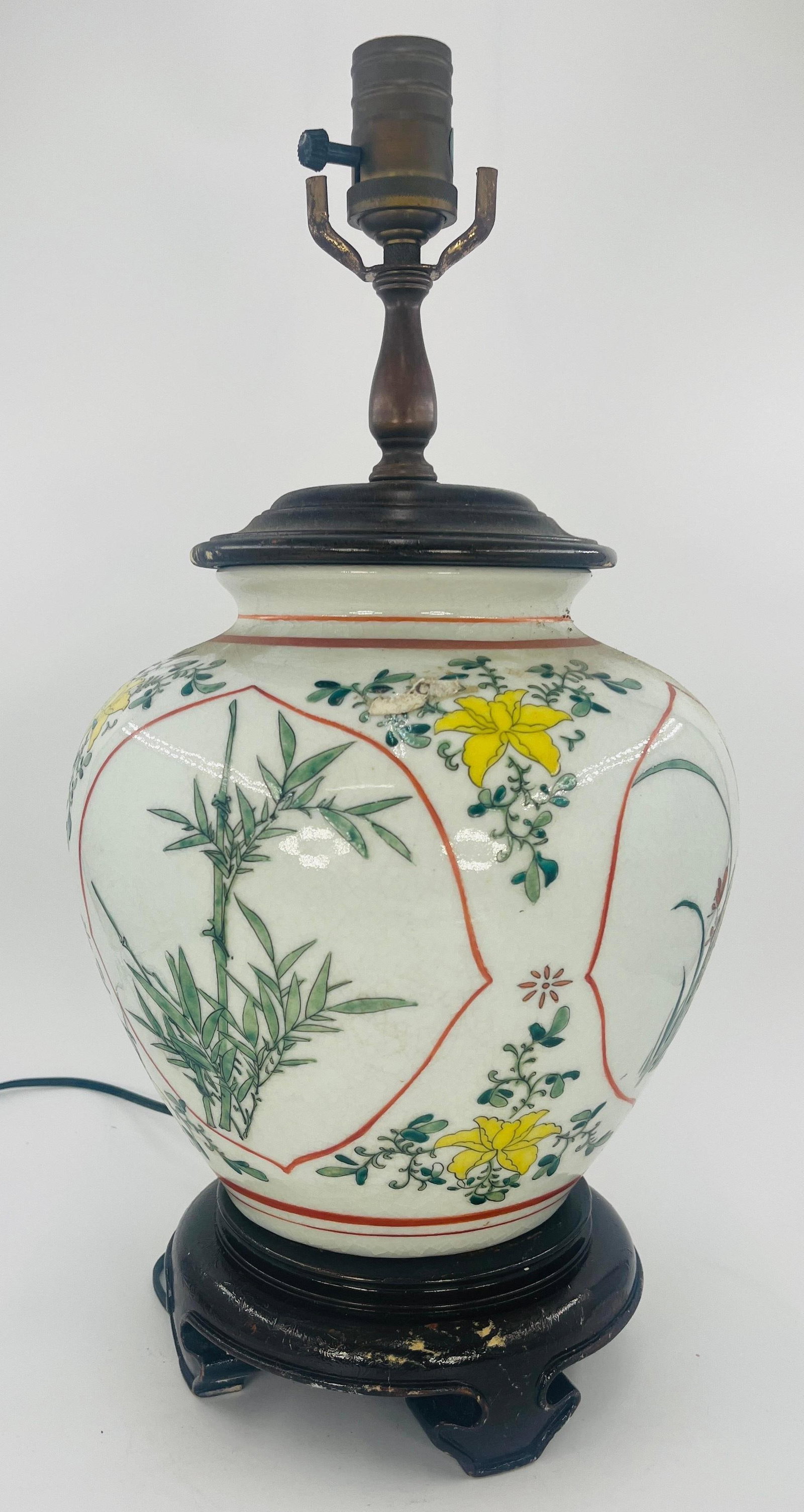 Chinese Ginger Jar now mounted as a lamp, INV. 1248 (1 of 3)