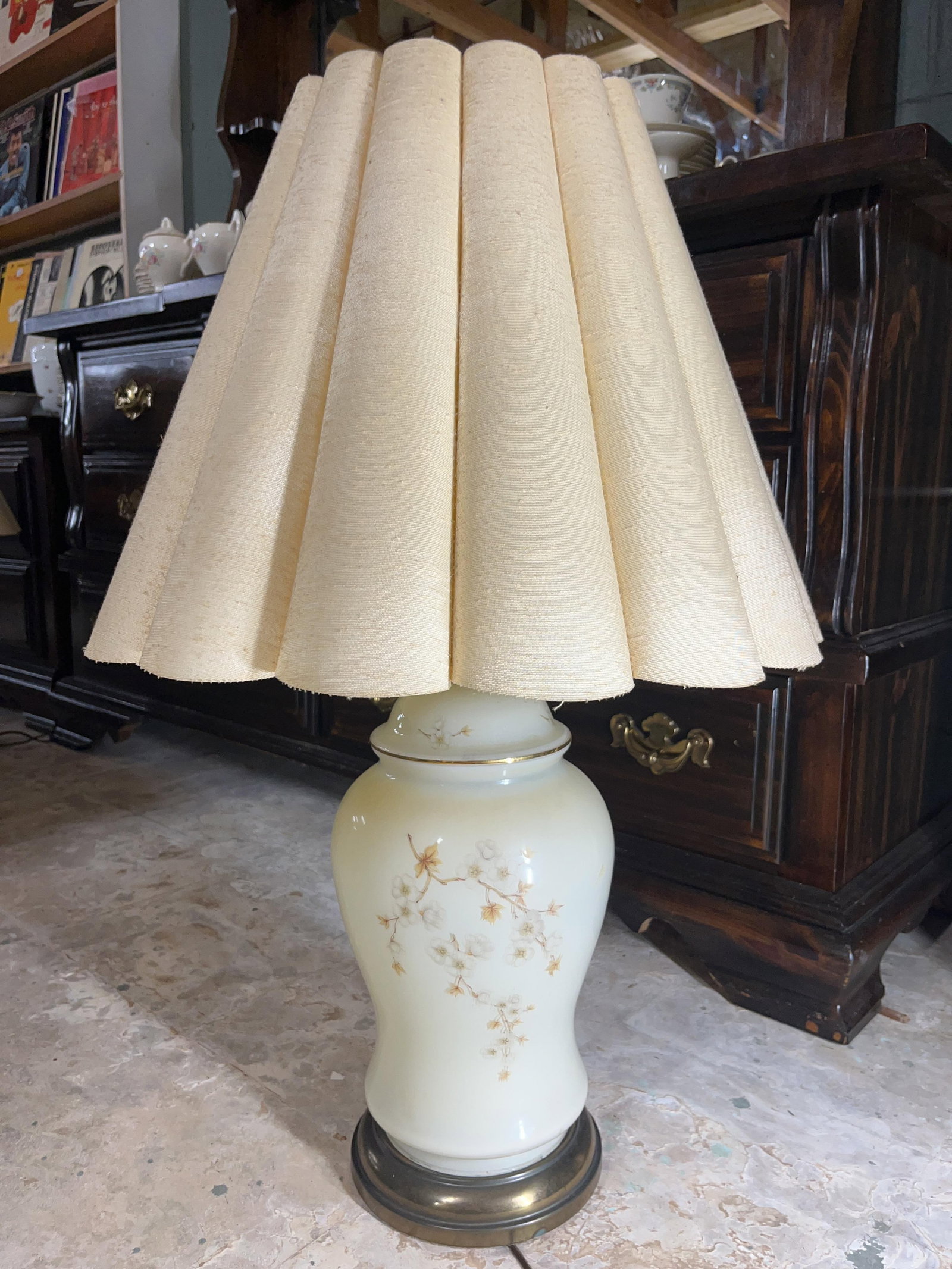 Pair of Lamps, INV. 1275: Approx. to top of shade 31 x 20 x 20 inches.