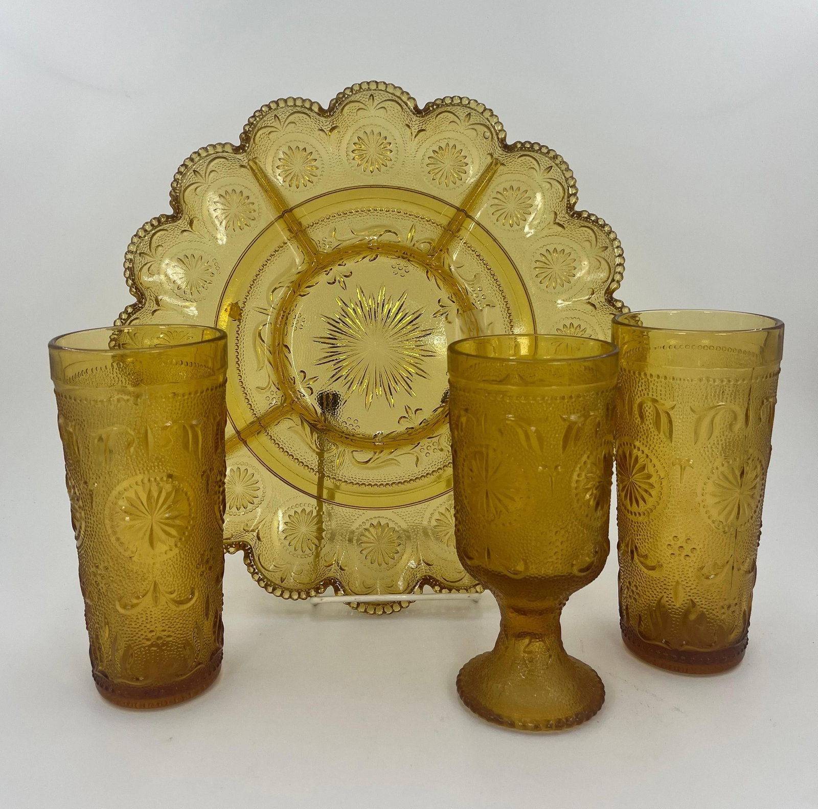 Brockway Glass Company American Concord Amber Items, Vintage, INIV. 1116 (1 of 3)