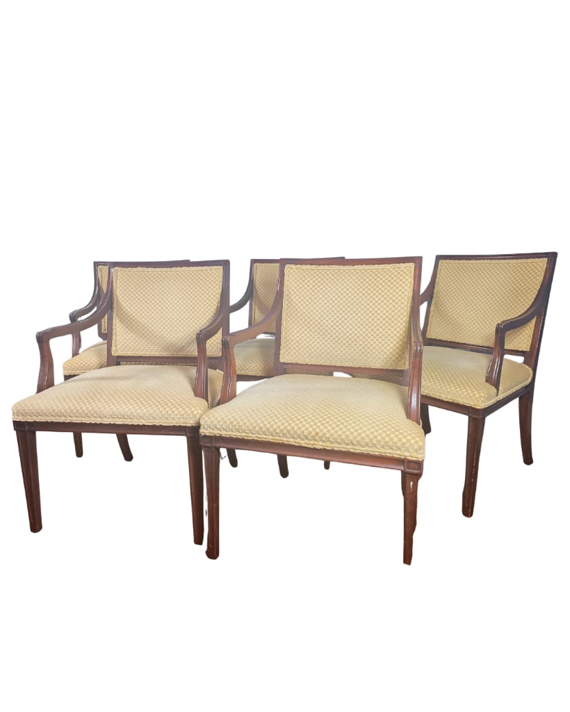 Set of 5 Neo Regency Chairs, Hickory Chair Co., Reupholstered, INV. 144 (1 of 5)