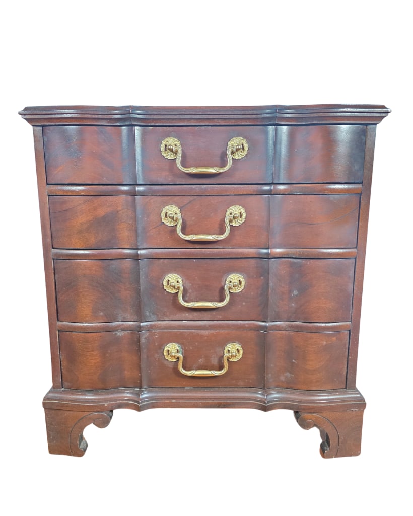 Chippendale Style Walnut Nightstand, INV. 168: Approx. 28 x 26 x 16.5 inches