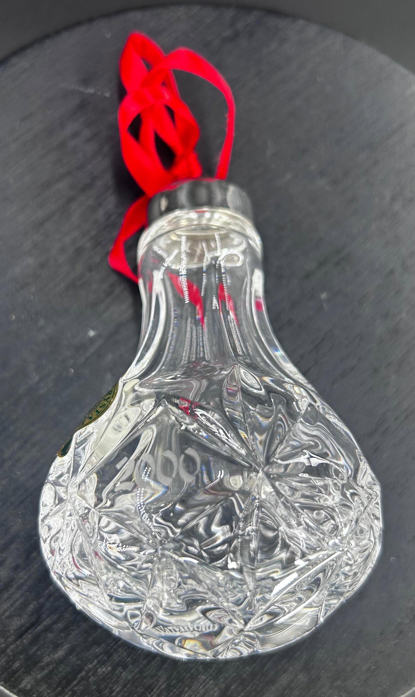 Waterford Crystal 2000 Annual Ball Ornament in Original Box, INV. 521: With marking. Approx. 4 x 3 x 3 inches