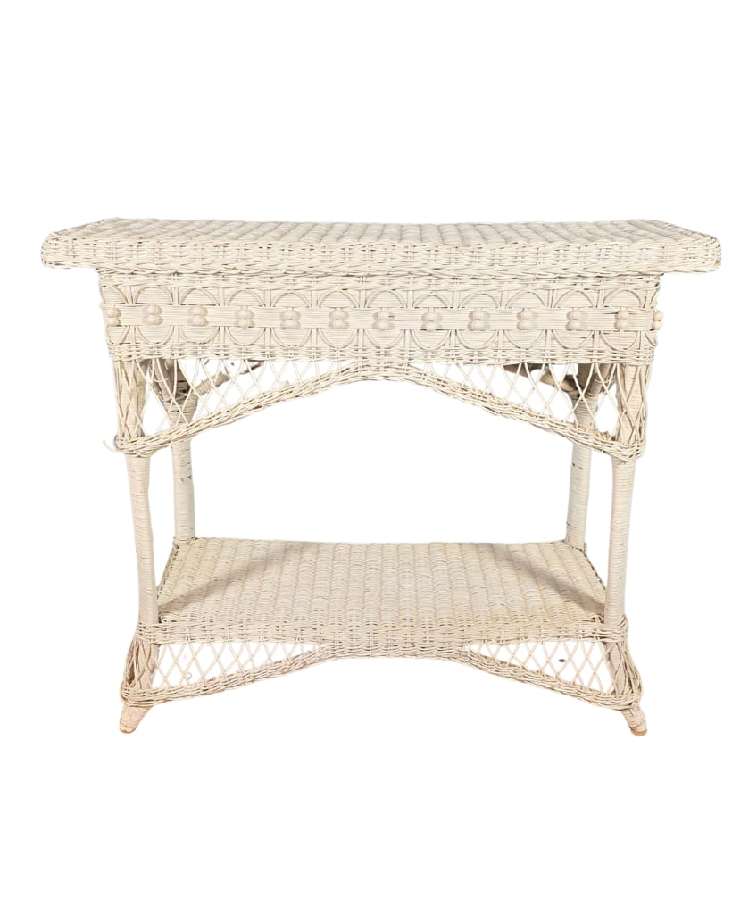 Wicker Console Table, INV. 4 - 4