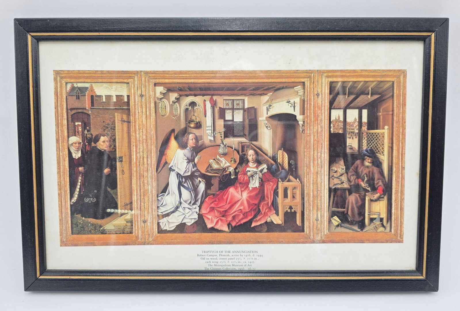 Triptych of the Annunciation Print, INV. 363: 9.875 x 15.25 x .5 inches