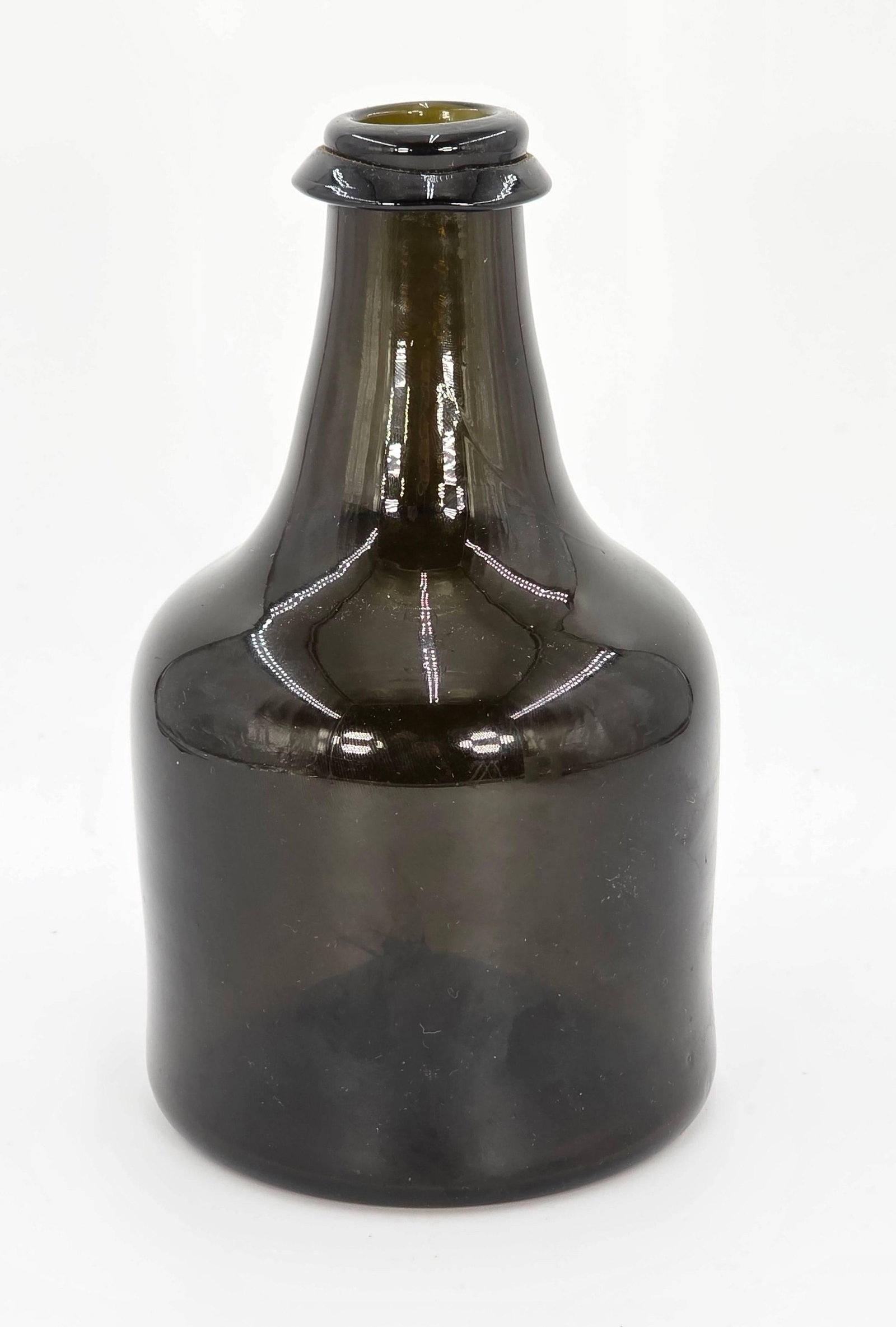 Antique Mallet Wine Bottle, INV. 762: 8.25 x 4.75 x 4.75 inches