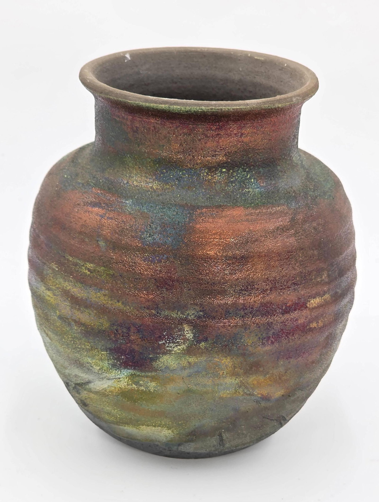 Keith Giffin Art Pottery Vase, INV. 439: Signed to bottom. 6.75 x 5.5 x 5.5 inches