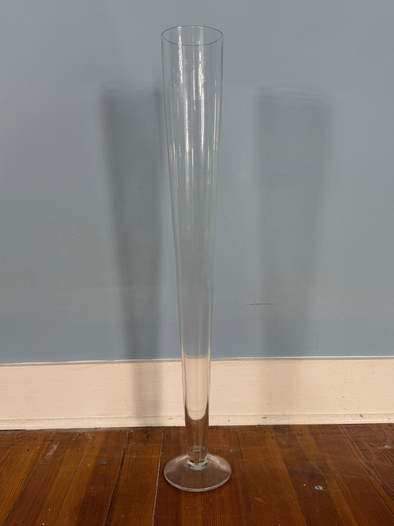 Glass Trumpet Vase, INV. 851: Approx. 81 x 5.25 x 5.25 inches