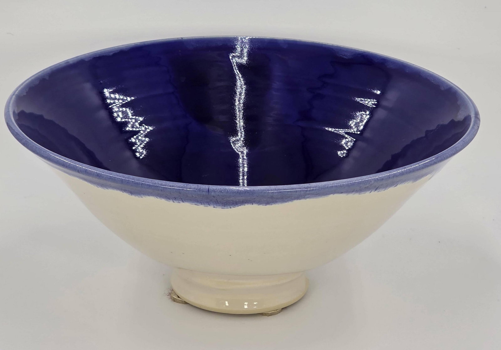 Large Bowl, Signed, INV. 701: Inscribed to bottom. 6.5 x 15 x 15 inches. base diameter 4.75 inches