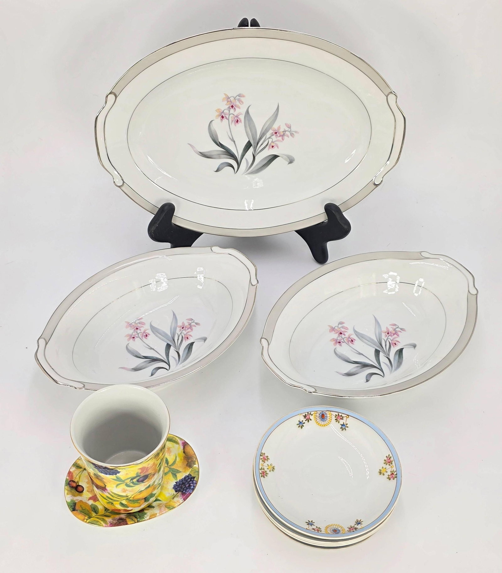 Assorted incl. Formalities by Baum Bros and Everglade, INV. 287, 391, 744: With marking. platter 14.5 x 10.25 inches