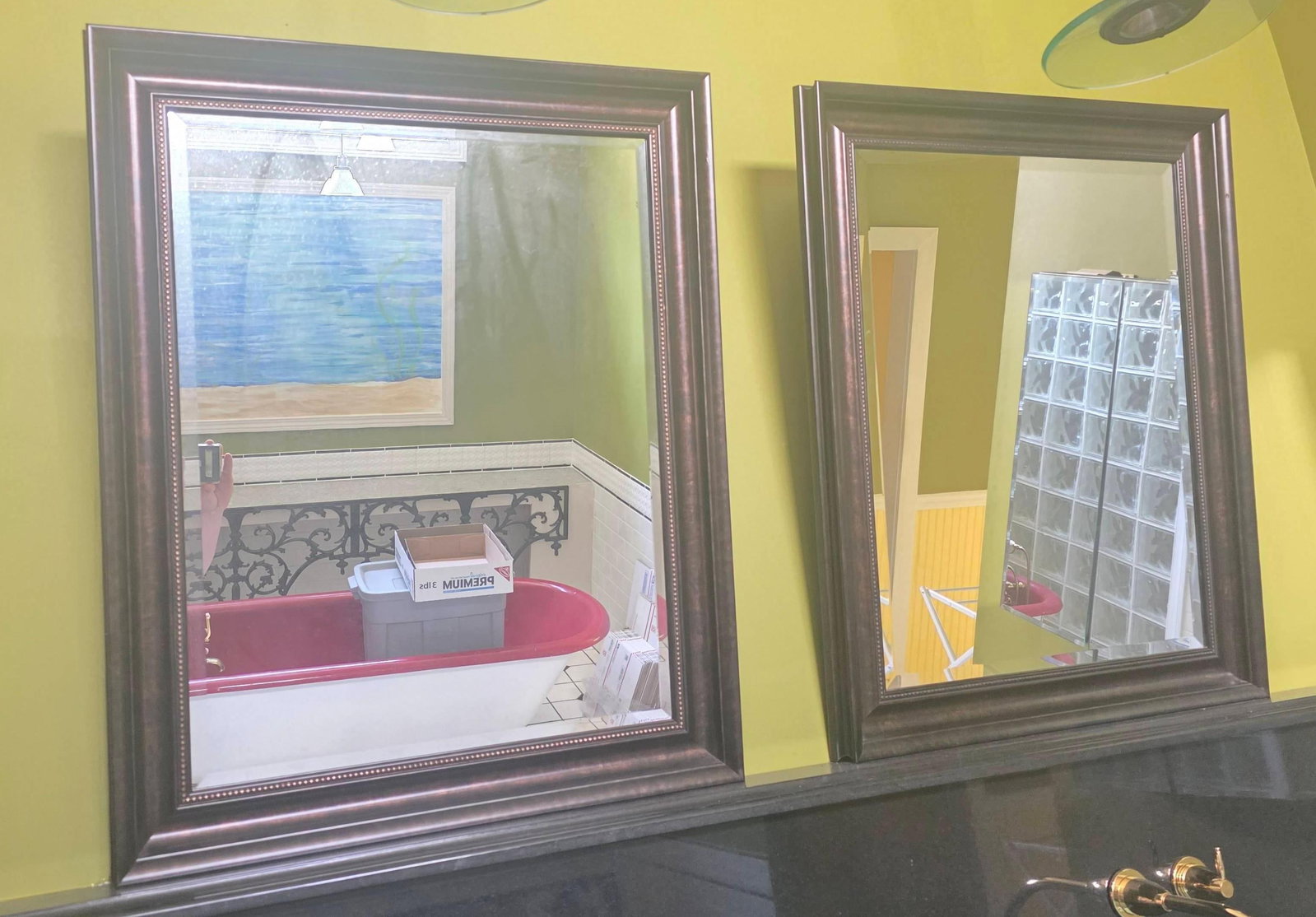 Pair of Mirrors, INV. 2029: Approx. 33.5 x 27 x 2 inches?