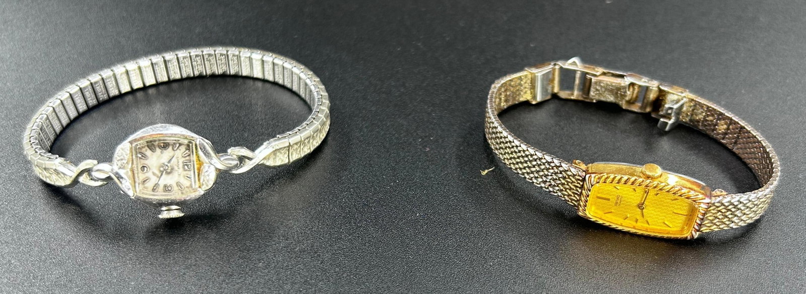 Vintage Seiko Quartz Wristwatch and Vintage Speidel Wristwatch, INV. 869, 871: Approx. diameter of Seiko to crown 1.625