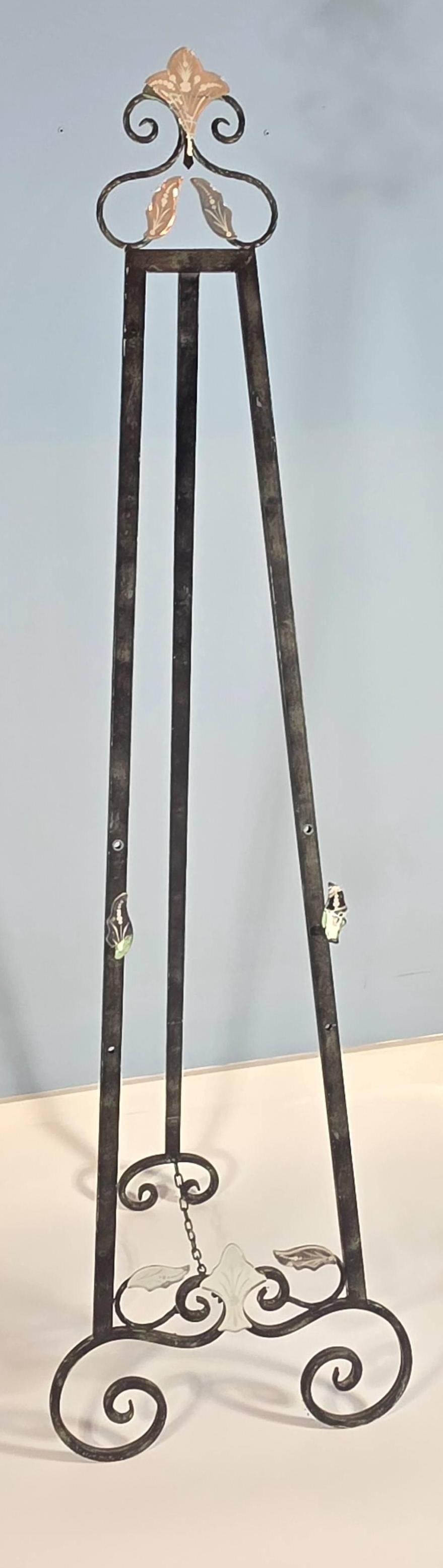 Metal Easel, INV. 2011: Approx. 67 x 19 x 23 inches