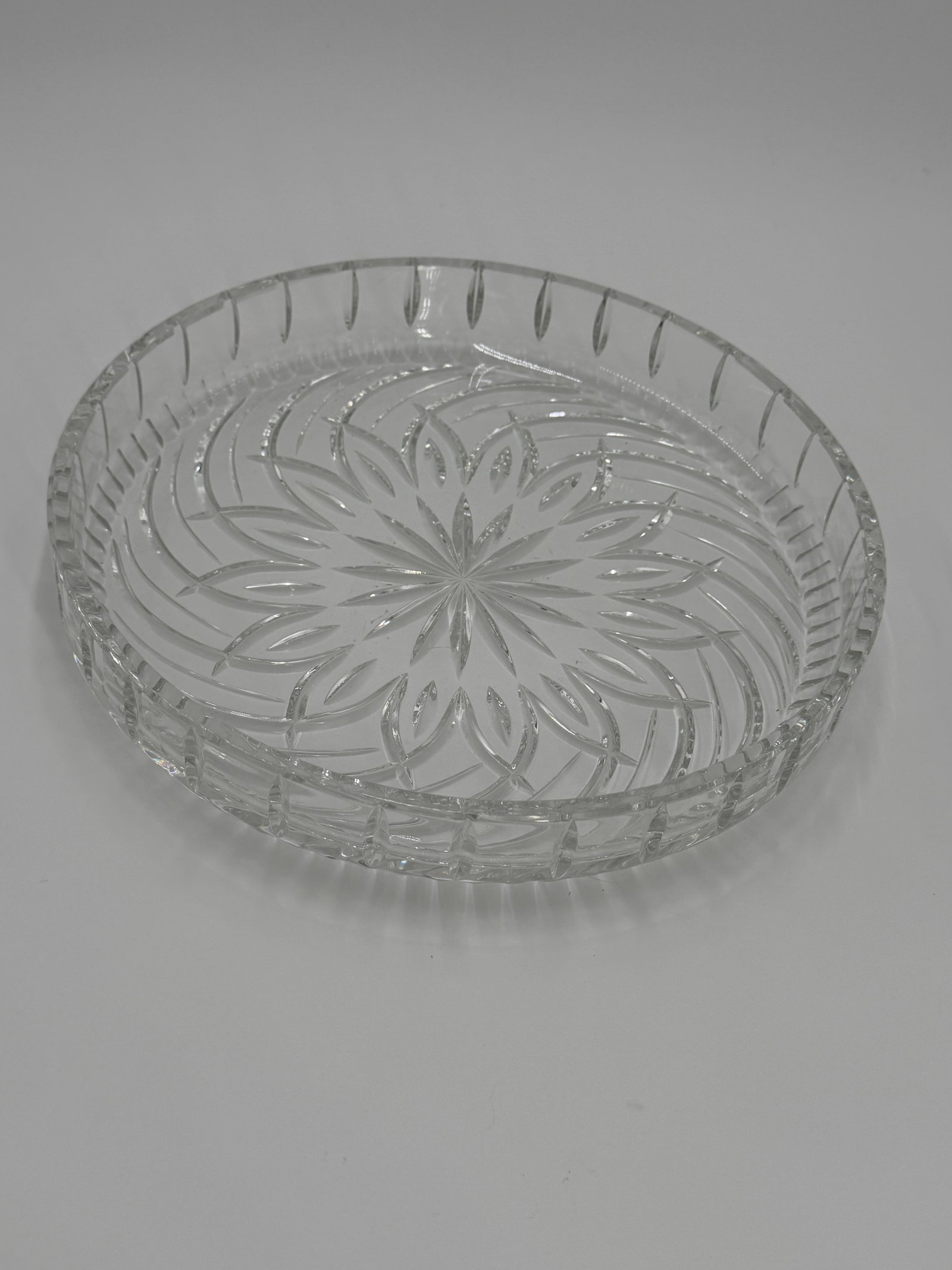 Vintage Glass Serving Tray with Starburst Design, INV. 592 (1 of 3)