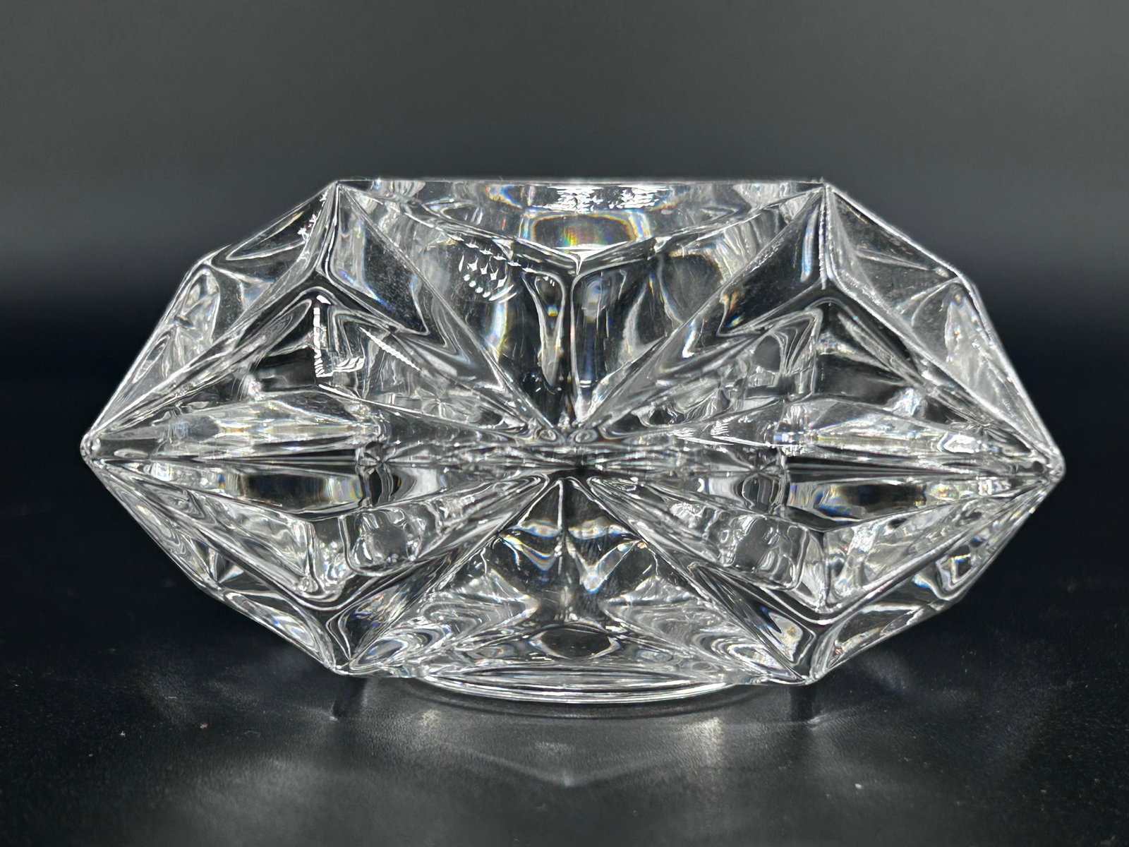 Vintage Party lite quad prism. inv 602: Approx. 2.125 x 3.375 x 3.75 inches.