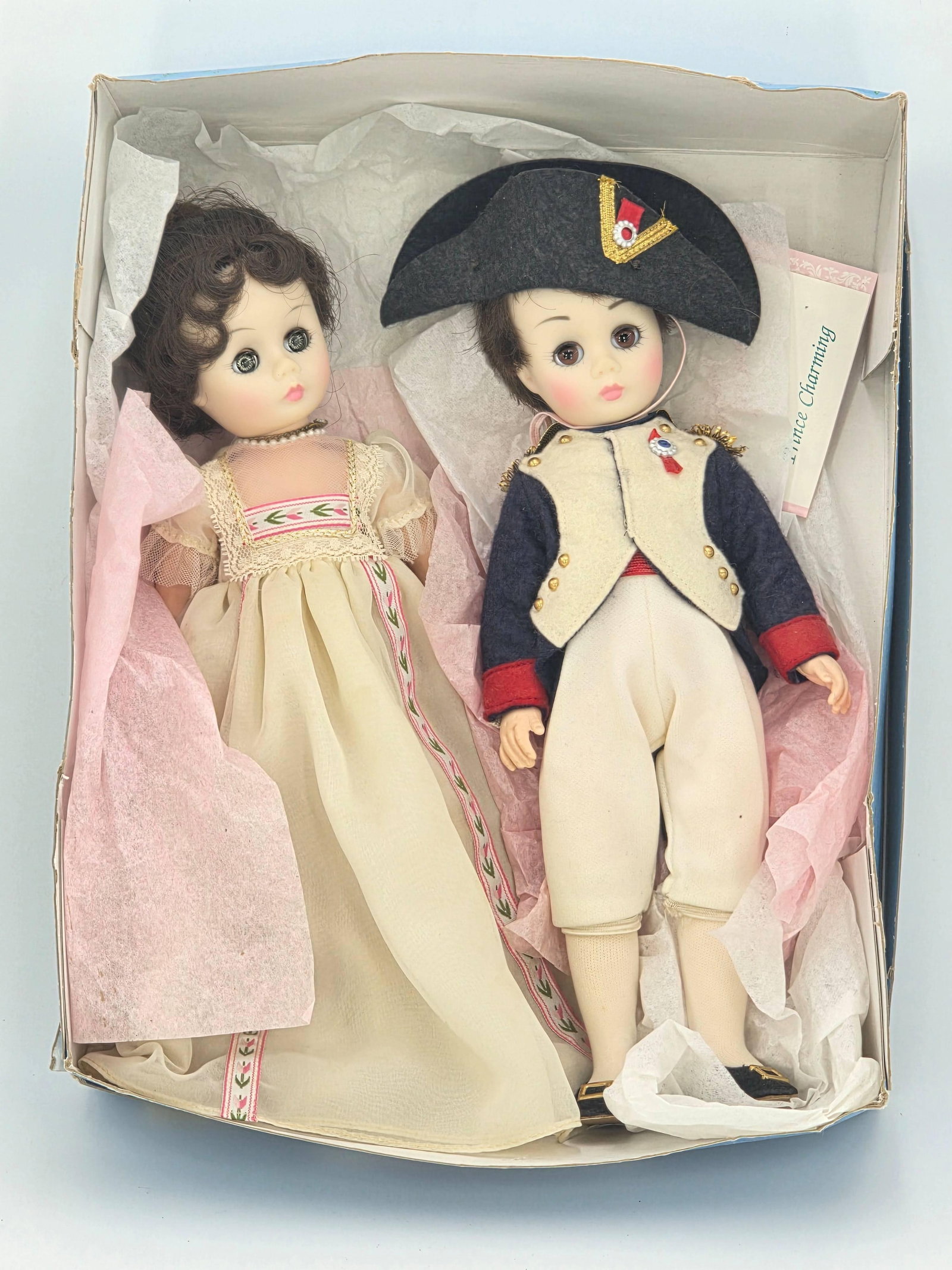 Madam Alexander Dolls Napoleon and Josephine in box, INV. 305: Box 12.5 x 10.5 x 3.75 inches