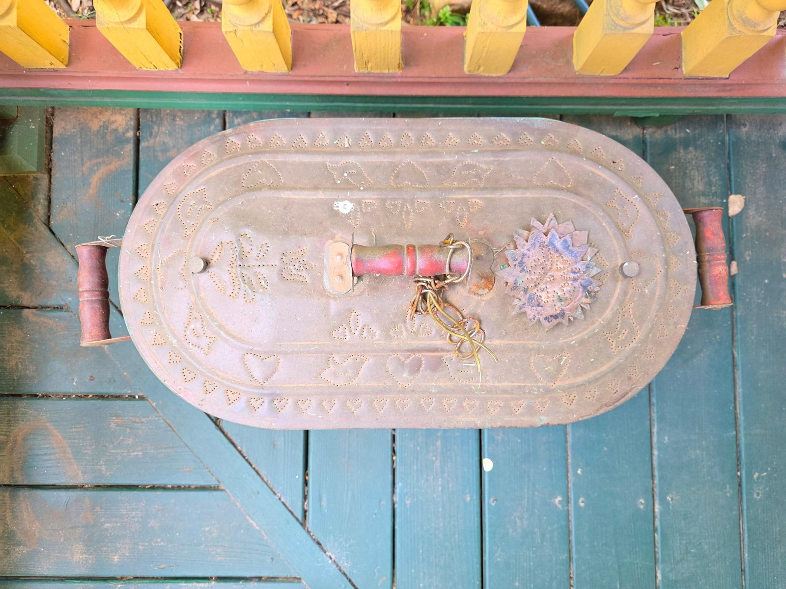 Antique Repurposed Copper Boiler Light Fixture, INV. 675 - 2