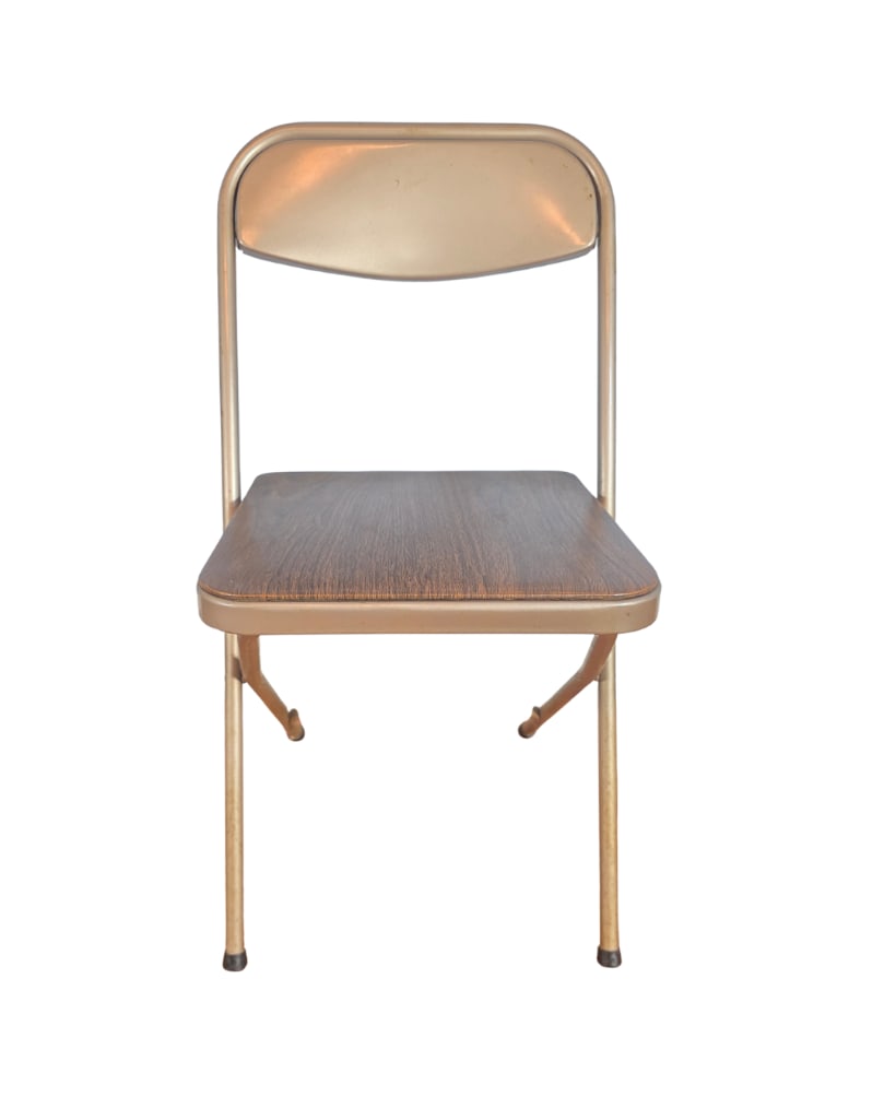 MCM Folding Chair, INV. 2002: Approx. 30 x 16 x 19 inches