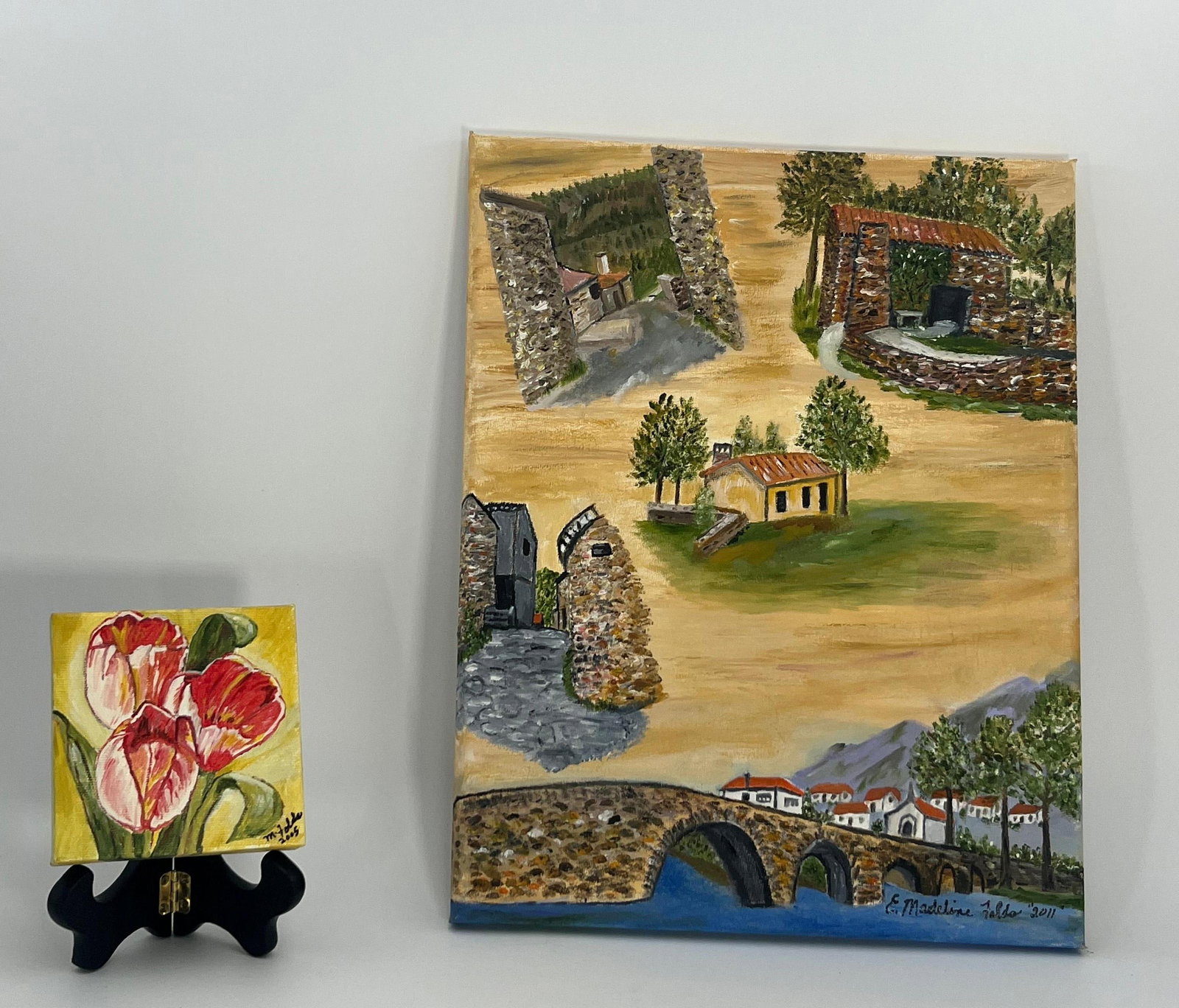 2 paintings. one by E. Madeline Folds. inv 47, 613: .