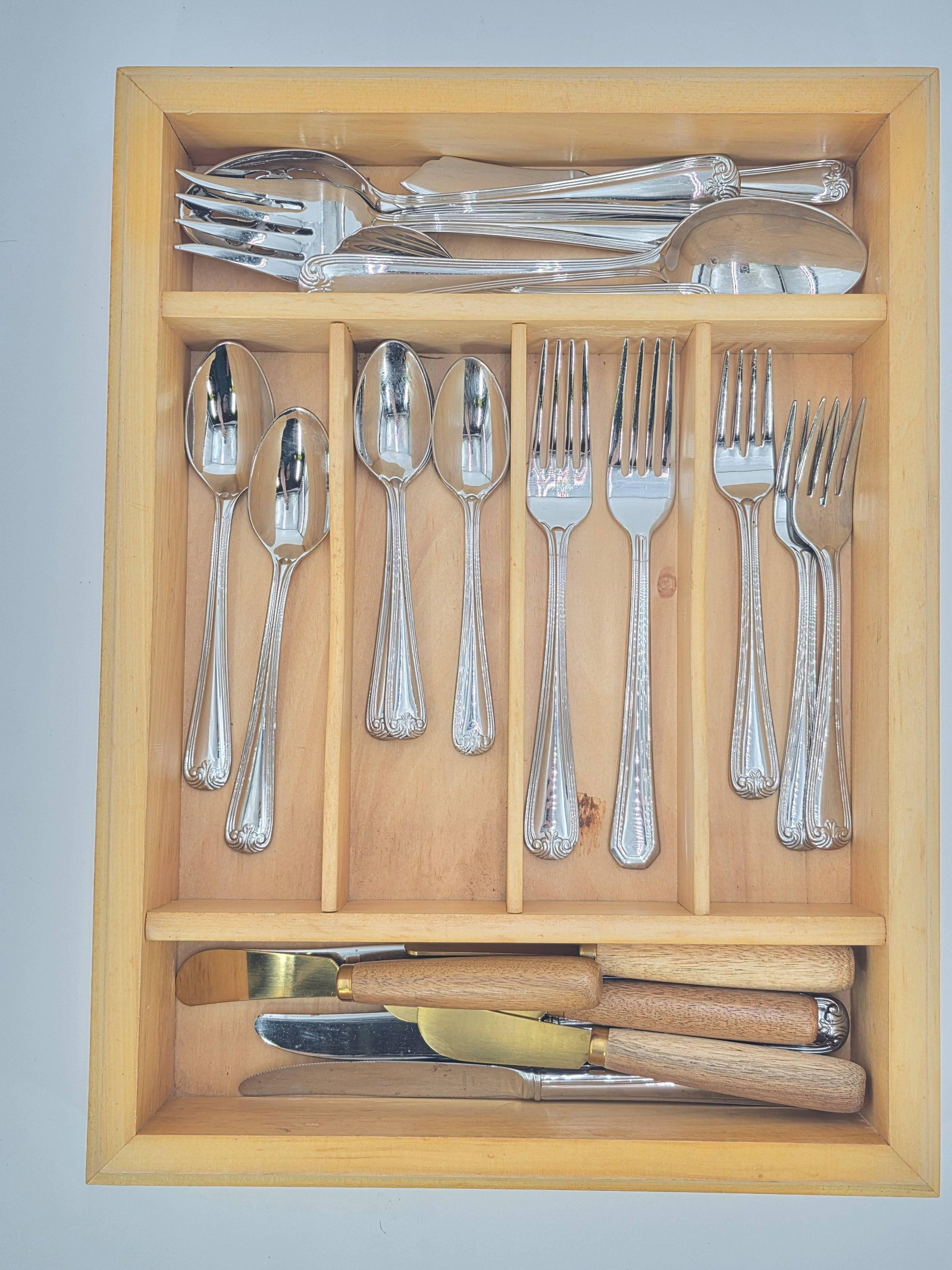 Cutlery, mostly Gorham, with Organizer, INV 2016 - 2
