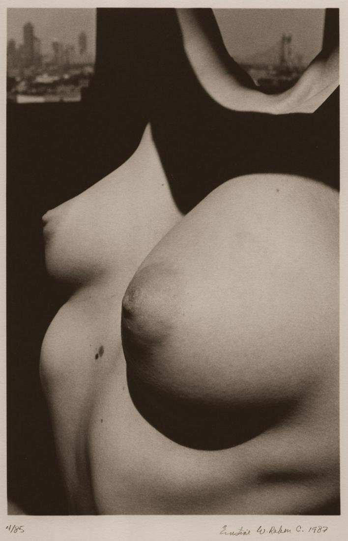 Ernestine Ruben: Nude: Ernestine Ruben: Nude, c. 1987, platinum print, ed. 4/85, signed, dated, and editioned recto, Image size: 9"x6"; Sheet Size: 17"x14".