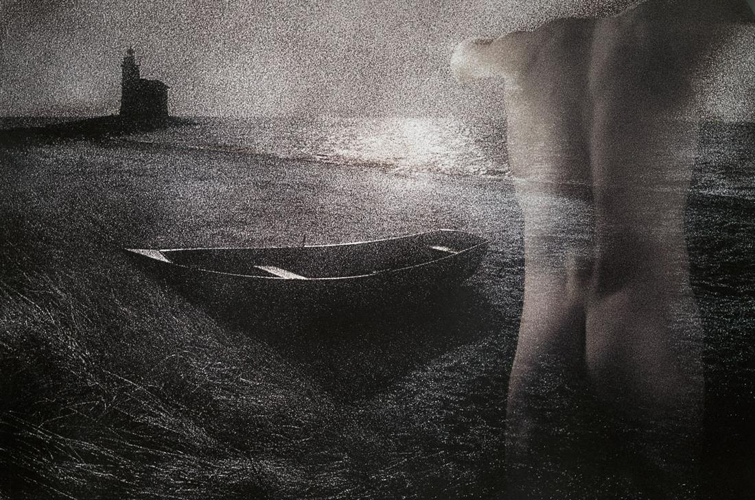 Rene Groebli: The Boat: Rene Groebli: The Boat, 1977, Cibachrome, K 61, studio stamp and date verso, Image size: 8.5"x13"; Sheet Size: 11"x14".