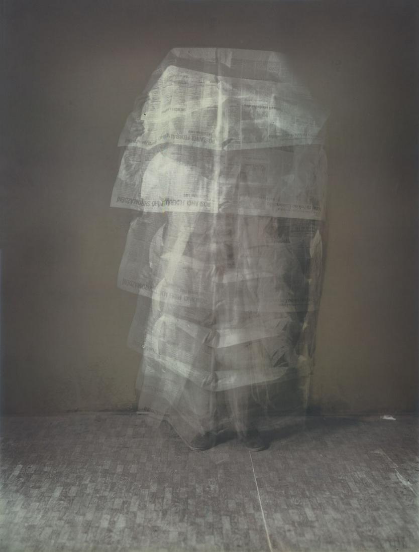 Pavel Banka:: Pavel Banka: One Person Story, from the Movement series, c. 1993, hand-colored silver print, Image Size: 17"x13"; Sheet Size: framed 26.25"x21"