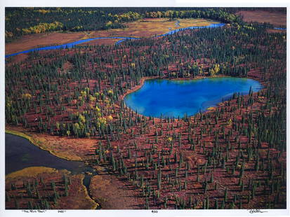 Robert Glenn Ketchum: The Blue Pool: Robert Glenn Ketchum: The Blue Pool, 2001, Fujiflex print, signed, titled, dated, numbered "8/27" in ink on border, Image size: 13.875"x19"; Sheet Size: 16"x20".