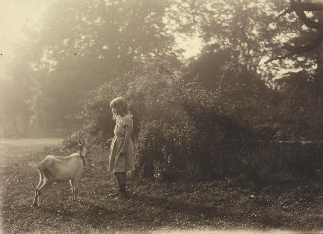 Leonard Misonne: Girl and Goat (1 of 1)