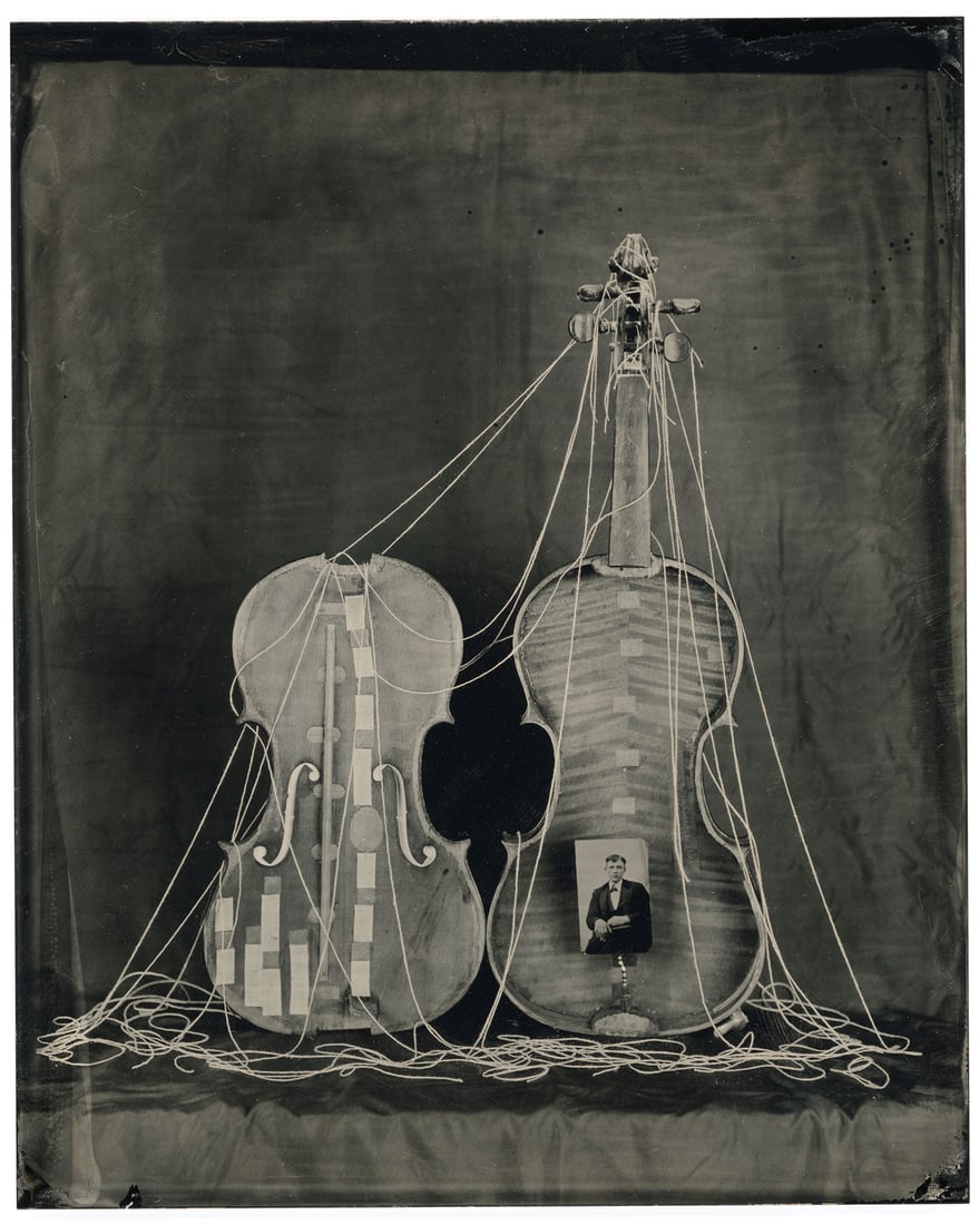 Scott McMahon: Second Fiddle: Scott McMahon: Second Fiddle, June 2023, wet plate collodion tintype, ed. 2/2, signed verso, Image size: 5" x 4"; Sheet Size: 5" x 4".