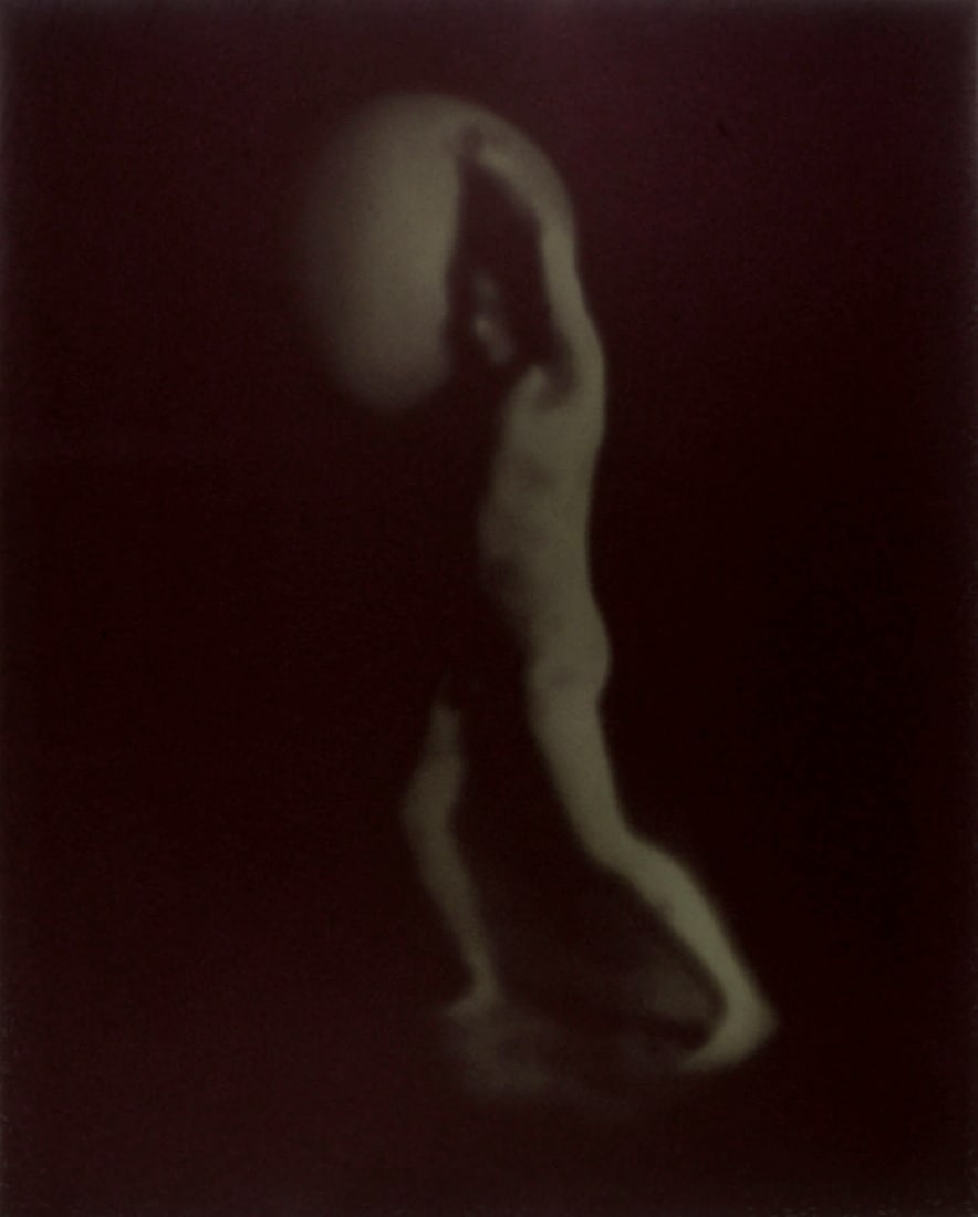 Robert Stivers: Man Carrying Round Object #2: Robert Stivers: Man Carrying Round Object #2, 1999, chromogenic print, signed on back, Image size: 20"x16"; Sheet Size: 20"x16".