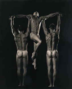 Anderson & Low: National Danish Gymnastics Team #4 (Crucifix): Anderson & Low: National Danish Gymnastics Team #4 (Crucifix), 1998, selenium-toned silver print, ed. 3/25, signed, titled, dated and numbered verso, Image size: 12.875" x 10.5"; Sheet Size: 15.75" x