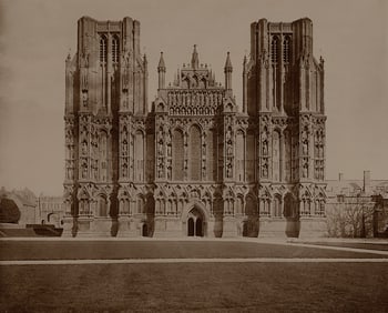Unknown: Wells Cathedral, west front 1275, restored c.1875