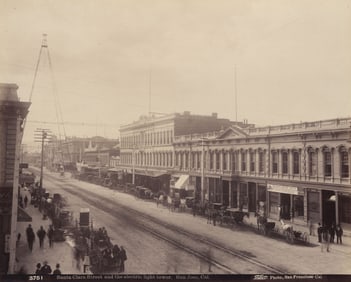 Isaiah West Taber: Santa Clara Street and the Electric Light Tower, San Jose, CA