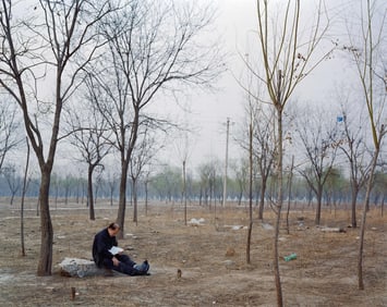 Daniel Traub: Man Reading, East Beijing, China, 2006