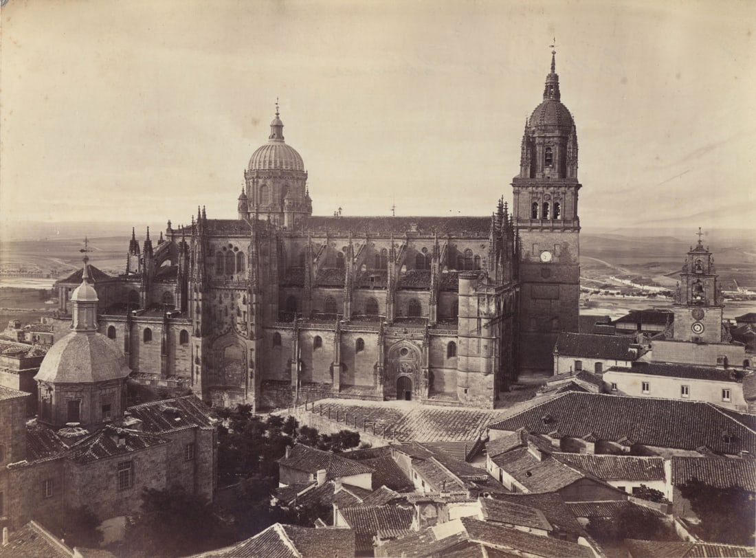 Charles Clifford: Cathedral de Salamanque: Charles Clifford: Cathedral de Salamanque, c. 1860, albumen print, Image size: 10" x 13.625"; Sheet Size: mount 13.625" x 18.25". The Wesh photographer Charles Clifford was the official court photogra