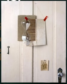 John Chervinsky: Hourglass, Painting on Door, from "Studio Physics" series
