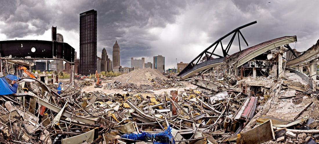 David Aschkenas: Planet of the Apes, Pittsburgh: David Aschkenas: Planet of the Apes, Pittsburgh, 2012, archival pigment print, signed recto, Image size: 12.65" x 28"; Sheet Size: 24" x 30".