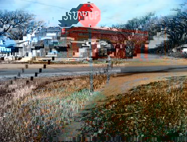Helen Marcus: Stop Sign - Ludell, Kansas - Main Street