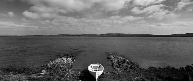 Tillman Crane: White Boat, East End Loch of Harray, Orkney (Plate 6 from Odin Stone)