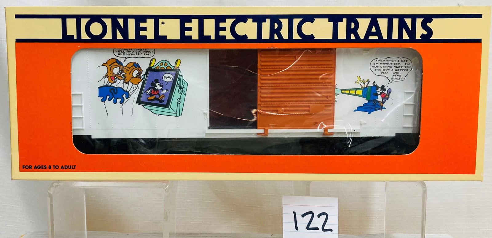 Lionel 19264 Perils of Mickey Mouse Disney Boxcar with Original Box: Lionel 19264 Perils of Mickey Mouse Disney Boxcar with Original Box, C10